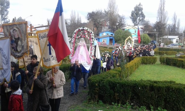 TERMINO DE LA NOVENA Y FIESTA DE LA VIRGEN DEL CARMEN   PARROQUIA SAN JUAN PABLO II DE NERCON