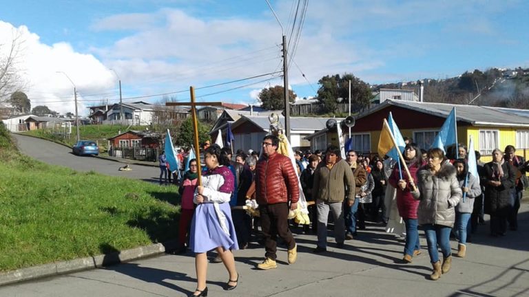 Fiesta a la Virgen del Carmen, patrona de la Capilla de Pudeto bajo en Ancud