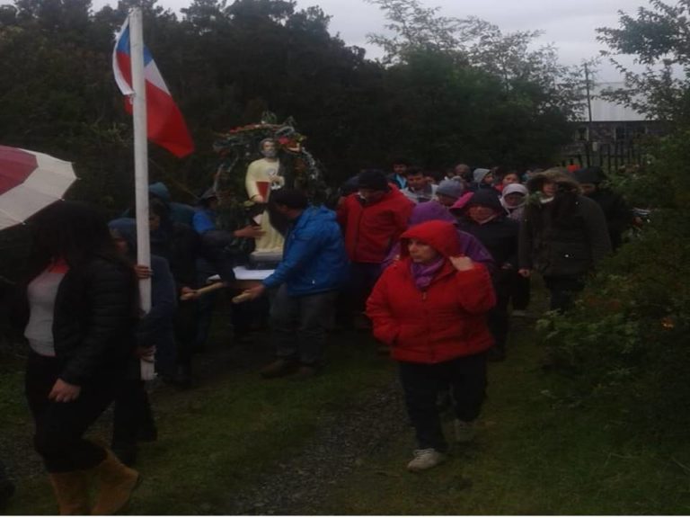 Comunidad de Buill celebra la reposición de la imagen de San Pedro, después de haber sufrido ataque en Julio pasado