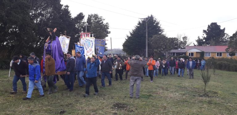 Comunidades de la Península y Pacífico en Ancud se unieron para celebrar a Jesús Nazareno